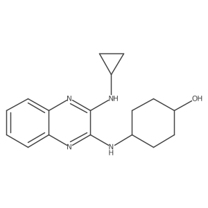 (1r,4r)-4-((3-(Cyclopropylamino)quinoxalin-2-yl)amino)cyclohexanol Structure