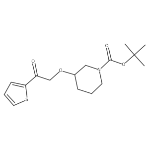 (R)-tert-butyl 3-(2-oxo-2-(thiophen-2-yl)ethoxy)piperidine-1-carboxylate结构式