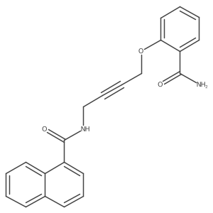N-(4-(2-carbamoylphenoxy)but-2-yn-1-yl)-1-naphthamide Structure