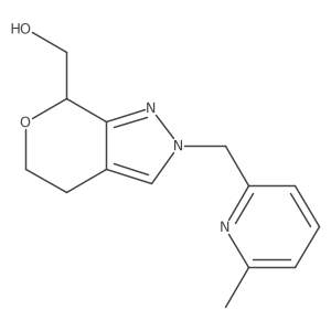 (2-((6-Methylpyridin-2-yl)methyl)-2,4,5,7-tetrahydropyrano[3,4-c]pyrazol-7-yl)methanol结构式