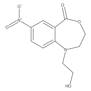 2,3-Dihydro-1-(2-hydroxyethyl)-7-nitro-4,1-benzoxazepin-5(1H)-one结构式
