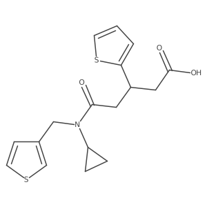 5-(Cyclopropyl(thiophen-3-ylmethyl)amino)-5-oxo-3-(thiophen-2-yl)pentanoic acid Structure