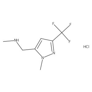methyl({[1-methyl-3-(trifluoromethyl)-1H-pyrazol-5-yl]methyl})amine hydrochloride结构式
