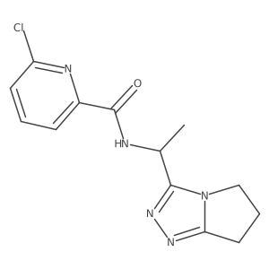 6-chloro-N-[1-(6,7-dihydro-5H-pyrrolo[2,1-c][1,2,4]triazol-3-yl)ethyl]pyridine-2-carboxamide Structure