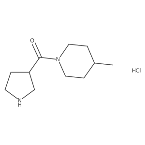 4-Methyl-1-(pyrrolidine-3-carbonyl)piperidine hydrochloride Structure