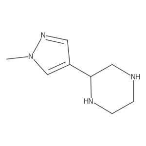 2-(1-methyl-1H-pyrazol-4-yl)piperazine结构式