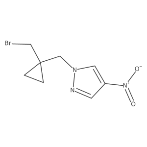 1-[[1-(Bromomethyl)cyclopropyl]methyl]-4-nitro-1h-pyrazole Structure