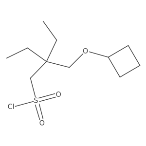 2-(Cyclobutoxymethyl)-2-ethylbutane-1-sulfonyl chloride结构式