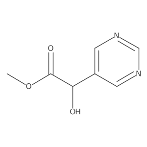 Methyl 2-hydroxy-2-(pyrimidin-5-yl)acetate结构式