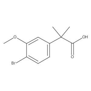2-(4-Bromo-3-methoxyphenyl)-2-methylpropanoic acid Structure