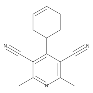 4-(3-Cyclohexen-1-yl)-2,6-dimethyl-3,5-pyridinedicarbonitrile结构式