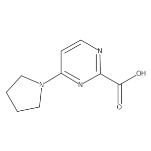 4-(Pyrrolidin-1-yl)pyrimidine-2-carboxylic acid结构式