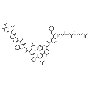 S-(Acetamidomethyl)cysteinylalanylglycylphenylalanylseryltyrosylthreonylasparaginylprolyl-alpha-glutamylphenylalanylvalylisoleucylasparaginylvaline Structure