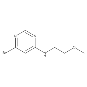 6-bromo-N-(2-methoxyethyl)pyrimidin-4-amine Structure