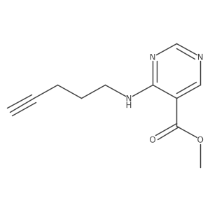 Methyl 4-[(pent-4-yn-1-yl)amino]pyrimidine-5-carboxylate结构式