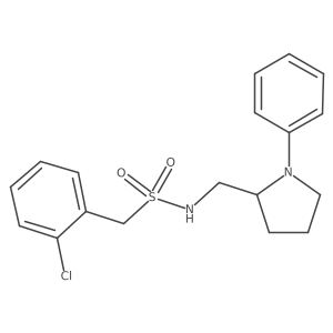1-(2-chlorophenyl)-N-[(1-phenylpyrrolidin-2-yl)methyl]methanesulfonamide结构式