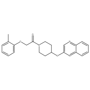 1-(4-(Quinoxalin-2-yloxy)piperidin-1-yl)-2-(o-tolyloxy)ethanone Structure