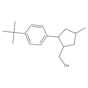 (4-(4-(tert-Butyl)phenyl)-1-methylpyrrolidin-3-yl)methanol Structure