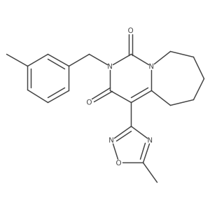 2-(3-methylbenzyl)-4-(5-methyl-1,2,4-oxadiazol-3-yl)-6,7,8,9-tetrahydropyrimido[1,6-a]azepine-1,3(2H,5H)-dione结构式
