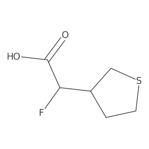 2-Fluoro-2-(thiolan-3-yl)acetic acid结构式