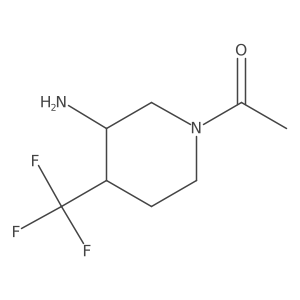 1-[3-Amino-4-(trifluoromethyl)piperidin-1-yl]ethan-1-one Structure
