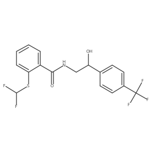 2-((difluoromethyl)thio)-N-(2-hydroxy-2-(4-(trifluoromethyl)phenyl)ethyl)benzamide Structure