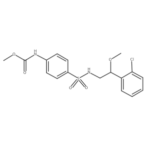 methyl (4-(N-(2-(2-chlorophenyl)-2-methoxyethyl)sulfamoyl)phenyl)carbamate Structure