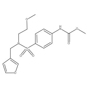 methyl (4-(N-(furan-3-ylmethyl)-N-(2-methoxyethyl)sulfamoyl)phenyl)carbamate结构式