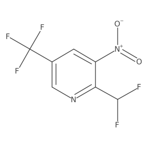 2-(Difluoromethyl)-3-nitro-5-(trifluoromethyl)pyridine结构式