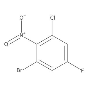 1-Bromo-3-chloro-5-fluoro-2-nitrobenzene结构式