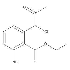 Benzoic acid, 2-amino-6-(1-chloro-2-oxopropyl)-, ethyl ester Structure