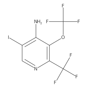 5-Iodo-3-(trifluoromethoxy)-2-(trifluoromethyl)pyridin-4-amine Structure