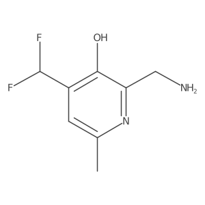 2-(Aminomethyl)-4-(difluoromethyl)-3-hydroxy-6-methylpyridine Structure