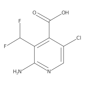2-Amino-5-chloro-3-(difluoromethyl)isonicotinic acid结构式