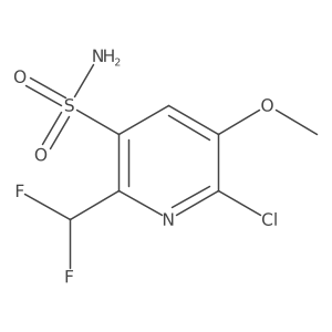 6-Chloro-2-(difluoromethyl)-5-methoxypyridine-3-sulfonamide Structure