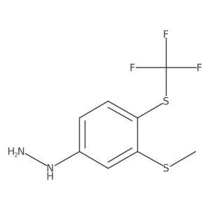 1-(3-(Methylthio)-4-(trifluoromethylthio)phenyl)hydrazine Structure
