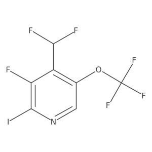 4-(Difluoromethyl)-3-fluoro-2-iodo-5-(trifluoromethoxy)pyridine Structure