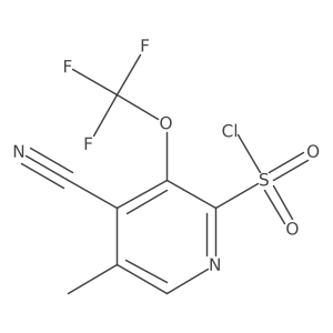 4-Cyano-5-methyl-3-(trifluoromethoxy)pyridine-2-sulfonyl chloride Structure
