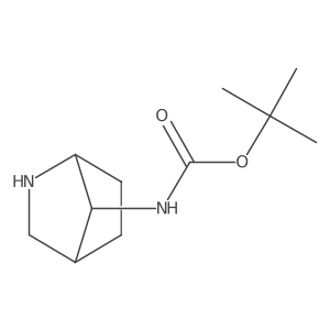 tert-Butyl ((1S,4S,7R)-2-azabicyclo[2.2.1]heptan-7-yl)carbamate结构式