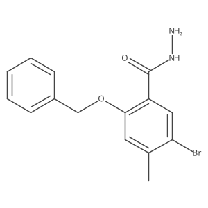 Benzoic acid, 5-bromo-4-methyl-2-(phenylmethoxy)-, hydrazide结构式
