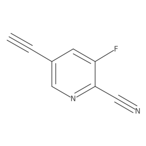 5-Ethynyl-3-fluoropicolinonitrile结构式