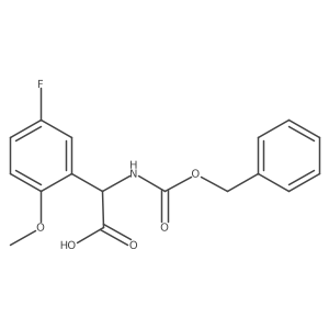 2-{[(Benzyloxy)carbonyl]amino}-2-(5-fluoro-2-methoxyphenyl)acetic acid Structure
