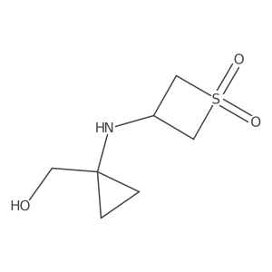 3-((1-(Hydroxymethyl)cyclopropyl)amino)thietane 1,1-dioxide Structure