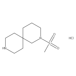 2-(Methylsulfonyl)-2,9-diazaspiro[5.5]undecanehydrochloride Structure