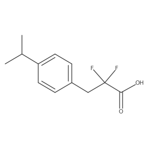 2,2-Difluoro-3-[4-(propan-2-yl)phenyl]propanoic acid Structure
