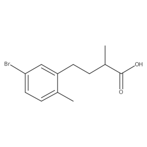 4-(5-Bromo-2-methylphenyl)-2-methylbutanoic acid Structure