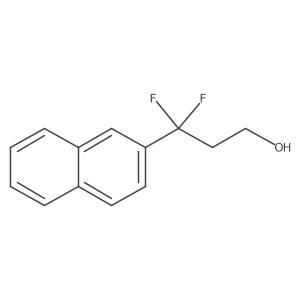 3,3-Difluoro-3-(naphthalen-2-yl)propan-1-ol结构式
