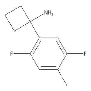 1-(2,5-Difluoro-4-methylphenyl)cyclobutan-1-amine Structure