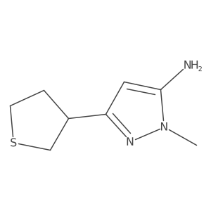 1-methyl-3-(thiolan-3-yl)-1H-pyrazol-5-amine结构式