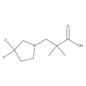 3-(3,3-Difluoropyrrolidin-1-yl)-2,2-dimethylpropanoic acid结构式